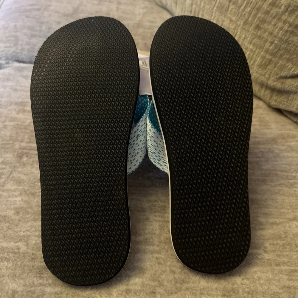 adidas eezay Parley Slides BA8825 Men Sz US 8 Women Sz 10.5 Chalk White & Teal